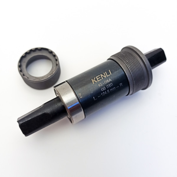 Каретка Kenli KL-08A, квадрат (JIS) 68*124.5 мм, сталь, чёрный