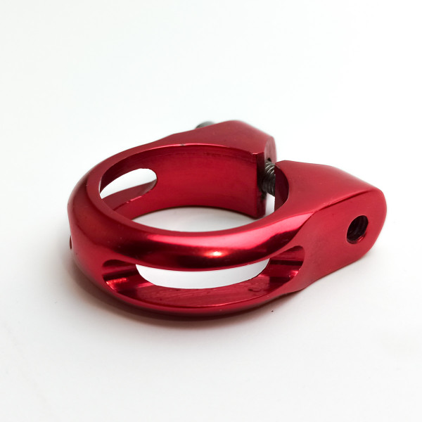 Подседельный хомут RXZ Red, 34.9 мм, болт, алюминий, красный