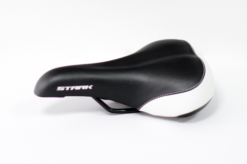 Седло Stark 6015, 170x254 мм, комфорт, черный/белый