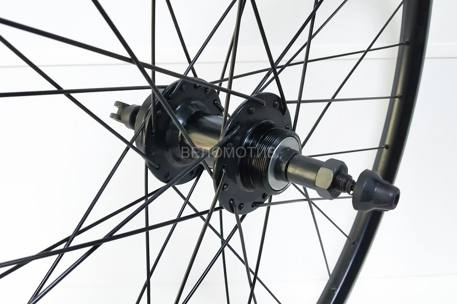 26" колесо заднее 10x135 мм QR, диск., под трещотку Forward DW + Wang Zheng WZ-A208R, черный
