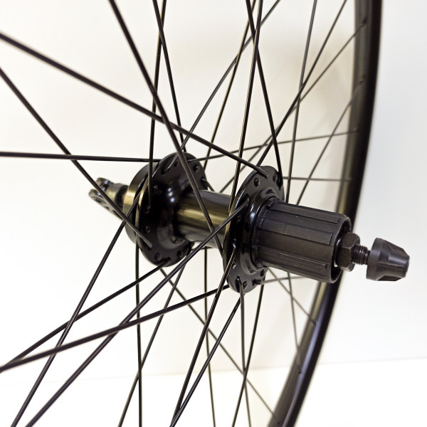26" колесо заднее 10x135 мм QR, диск., под кассету Forward DW + Wang Zheng WZ-A282RQR, черный -