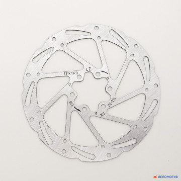 Диск тормоза TEKTRO TR-52, 160 мм, 6 болтов, серебристый, б/уп