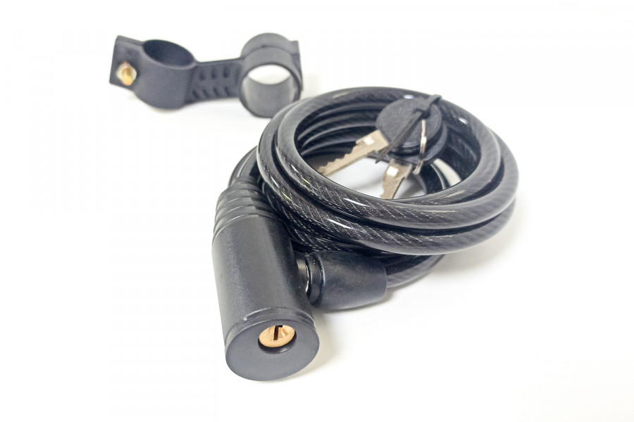 Замок противоугонный 8x1800 мм GOLDEN KEY JK-102.104, черный