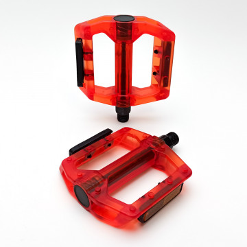 Педали платформенные Feimin FP-801, поликарбонат, красный