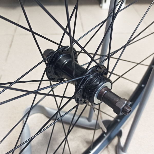 24" колесо заднее 10x135 мм QR, обод., под трещотку Forward DW + Wang Zheng WZ-201RQR, чёрный