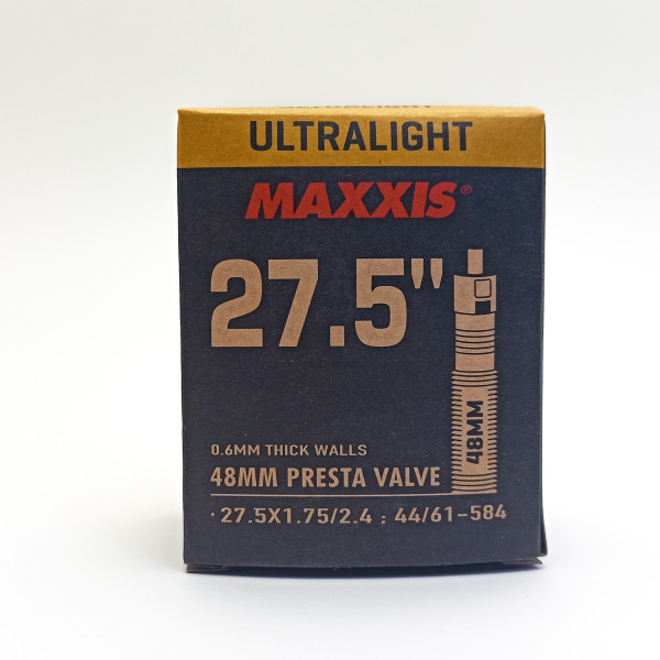 Камера 27.5x1.75/2.4", Presta 48 мм, Maxxis Ultralight