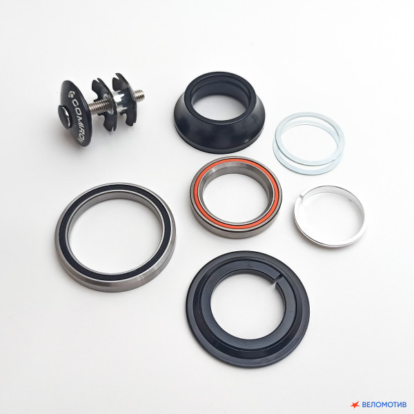 Рулевая колонка безрезьбовая COMIRON QLP-40F, интегр. 1 1/8″ - 1 1/2″, пром., чёрный