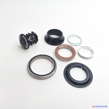 Рулевая колонка безрезьбовая COMIRON QLP-40F, интегр. 1 1/8″ - 1 1/2″, пром., чёрный